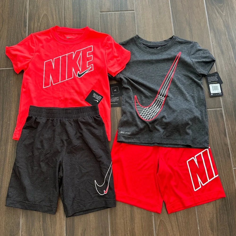 Nike Boys' 2 PC Dri-FIT shorts set 7 set of 2 NWT - Picture 1 of 3